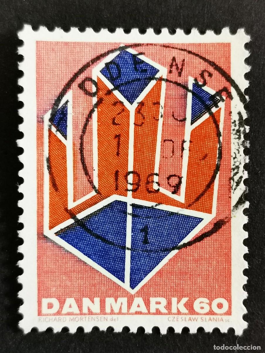 Sellos: Sello Dinamarca 1969, Dibujo &rdquo;no figurativo&rdquo;, 60 &oslash;re Michel: DK 486