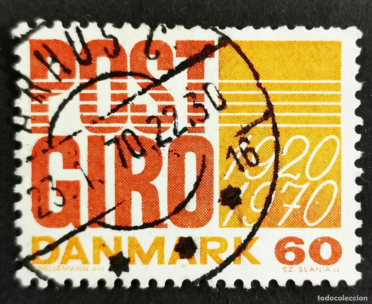 Sellos: Sello Dinamarca 1970, Giro postal, 60 &oslash;re Michel: DK 491
