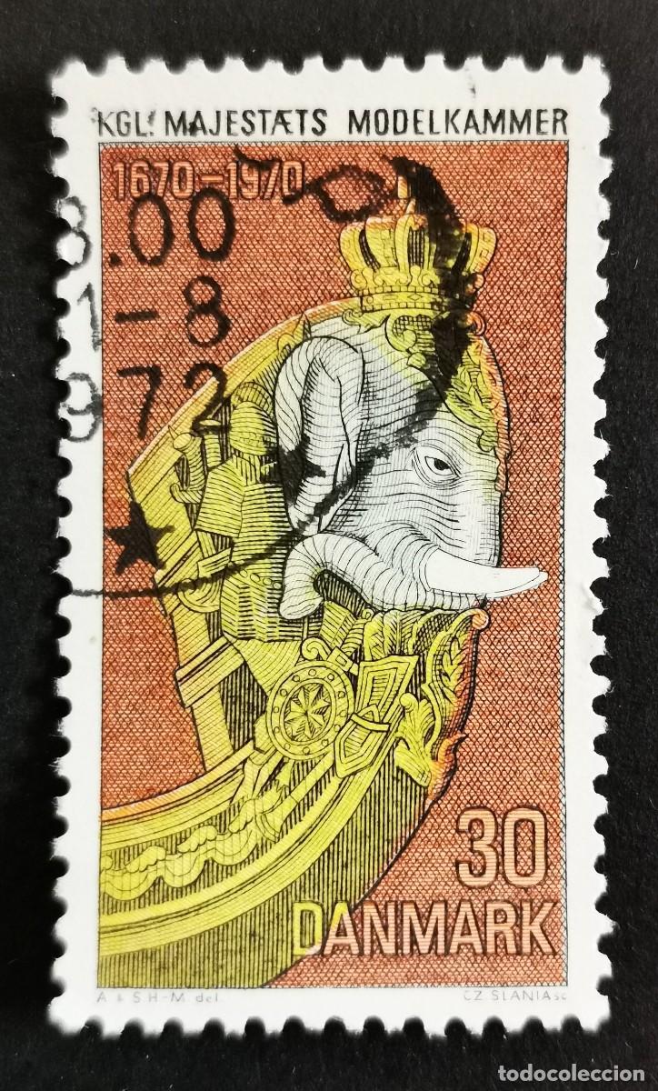Sellos: Sello Dinamarca 1970, Figura de proa del barco (&rdquo;Elefante&rdquo;), 30 &oslash;re Michel: DK 496