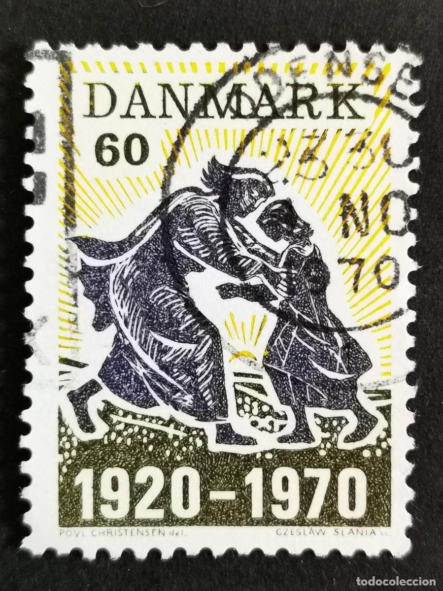 Sellos: Sello Dinamarca 1970, Reuni&oacute;n del norte de Schleswig, 60 &oslash;re. Michel: DK 497