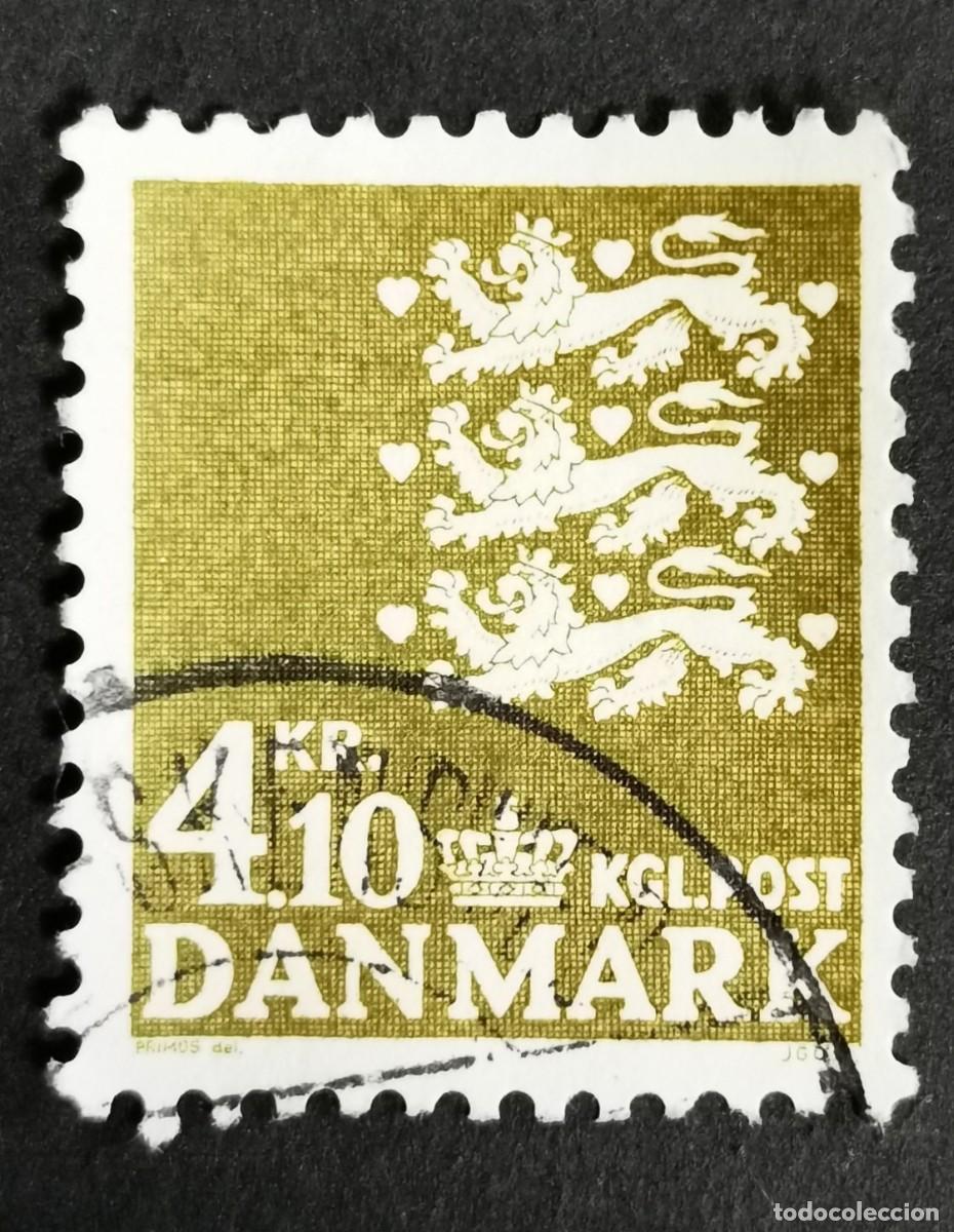Sellos: Sello Dinamarca 1970, Escudo de armas, 4,10 dkr. Michel: DK 500