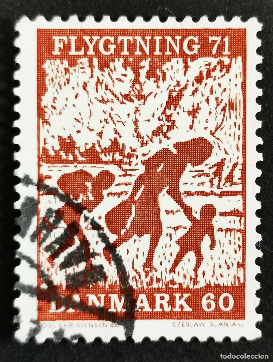 Sellos: Sello Dinamarca 1971, Refugiados, 60 &oslash;re. Michel: DK 509