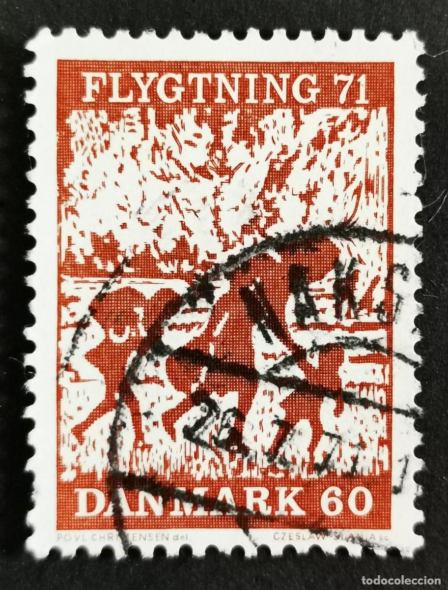 Sellos: Sello Dinamarca 1971, Refugiados, 60 &oslash;re. Michel: DK 509