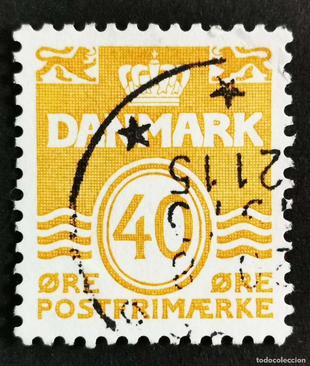 Sellos: Sello Dinamarca 1971, Figura tipo 'onda', 40 &oslash;re. Michel: DK 512