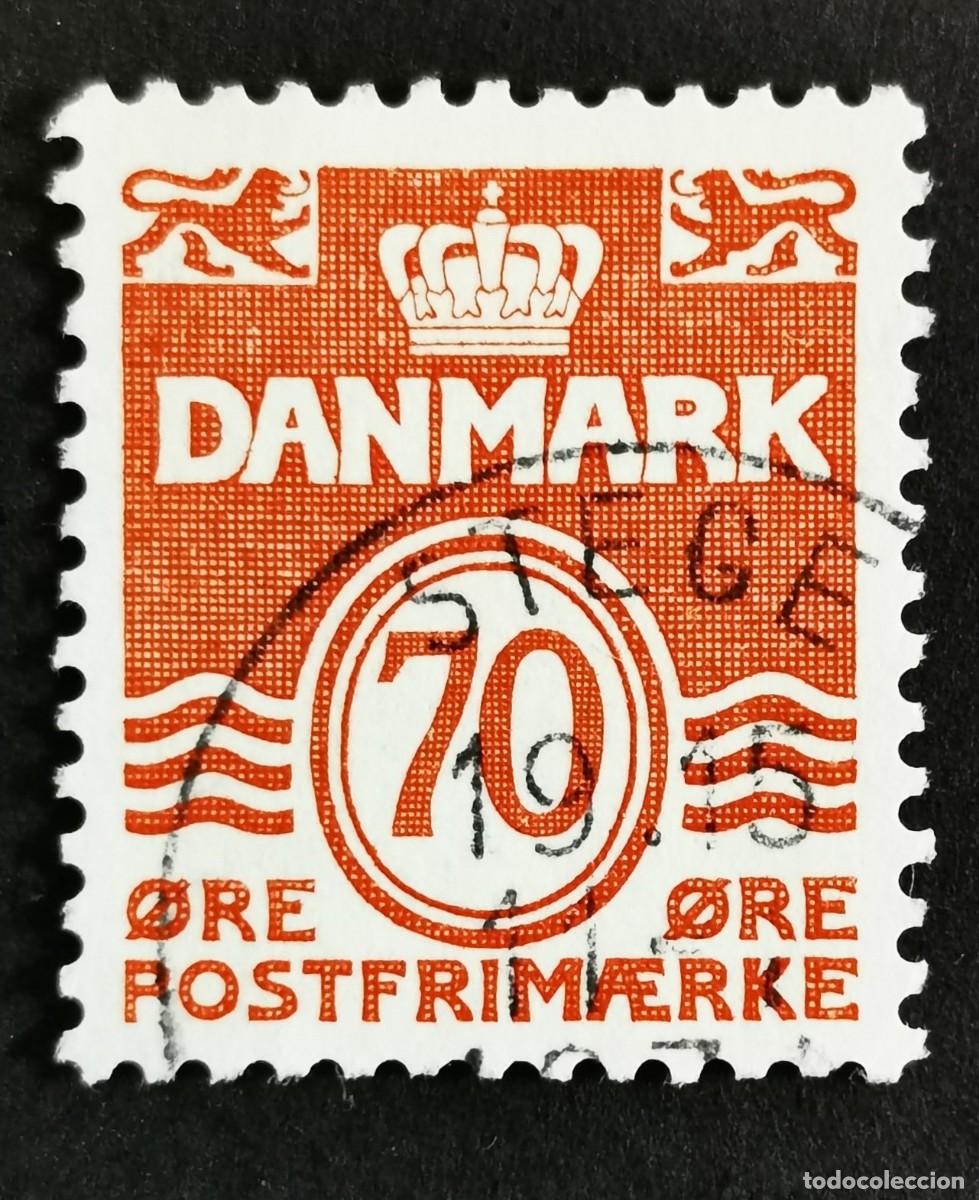 Sellos: Sello Dinamarca 1972, Figura tipo 'onda', 70 &oslash;re. Michel: DK 515