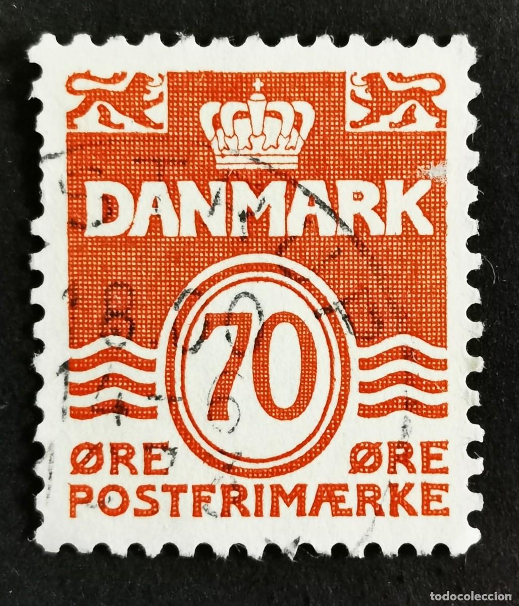 Sellos: Sello Dinamarca 1972, Figura tipo 'onda', 70 &oslash;re. Michel: DK 515