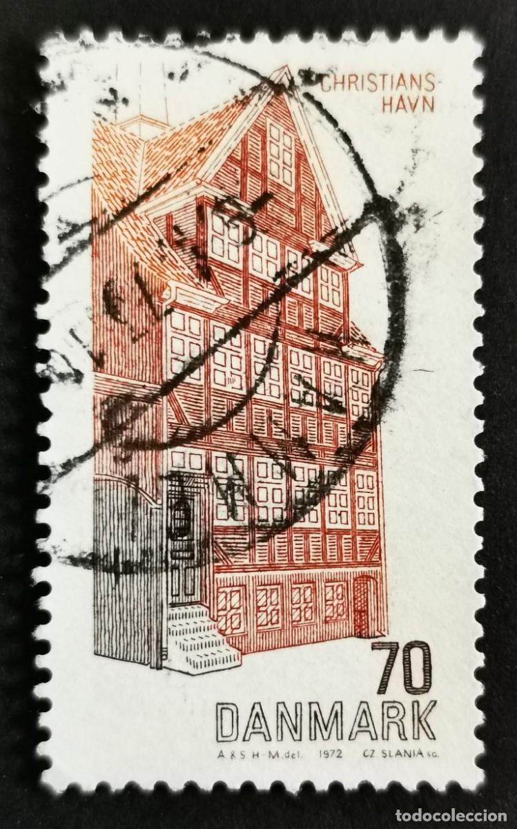 Sellos: Sello Dinamarca 1972,Casa, Christianshavn, 70 &oslash;re. Michel: DK 538