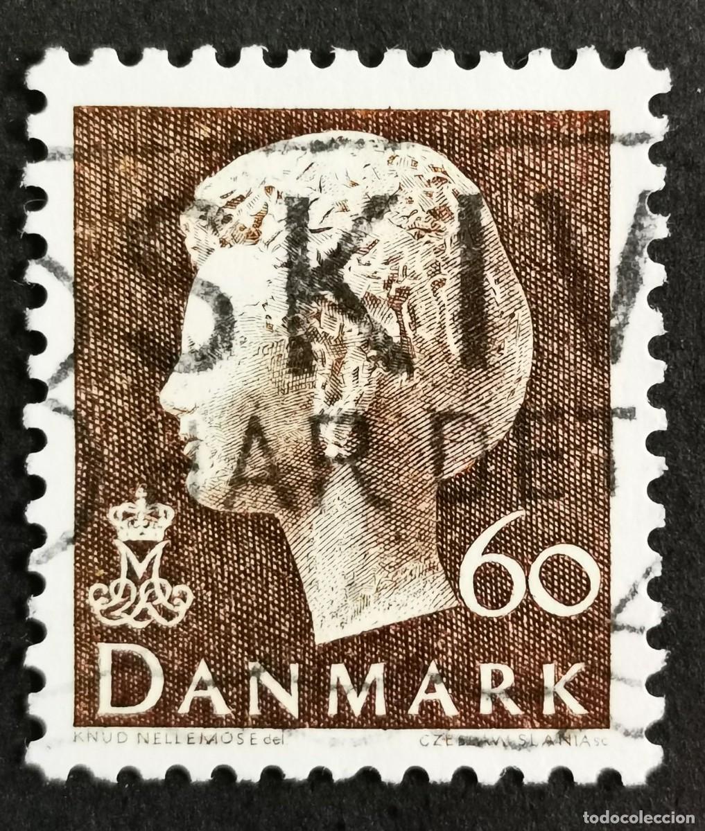Sellos: Sello Dinamarca 1974, Reina Margarita II, 60 &oslash;re. Michel: DK 557y