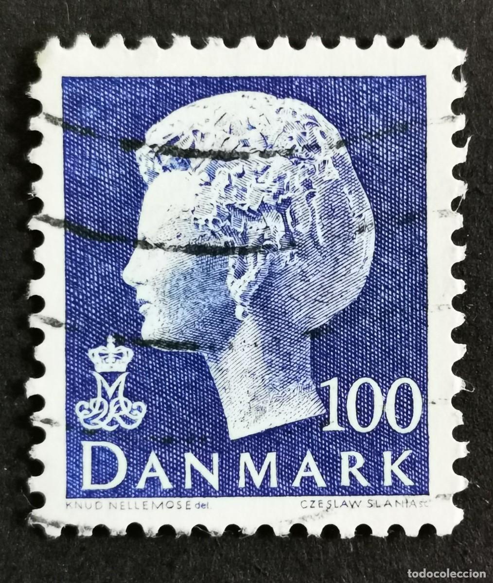 Sellos: Sello Dinamarca 1974, Reina Margarita II, 100 &oslash;re. Michel: DK 561y