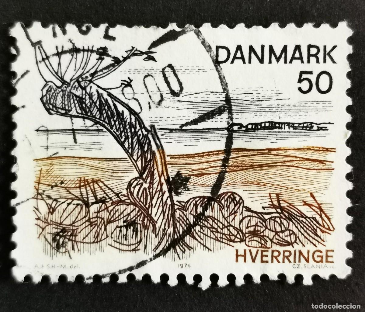 Sellos: Sello Dinamarca 1974, Hverringe, 60 &oslash;re. Michel: DK 564