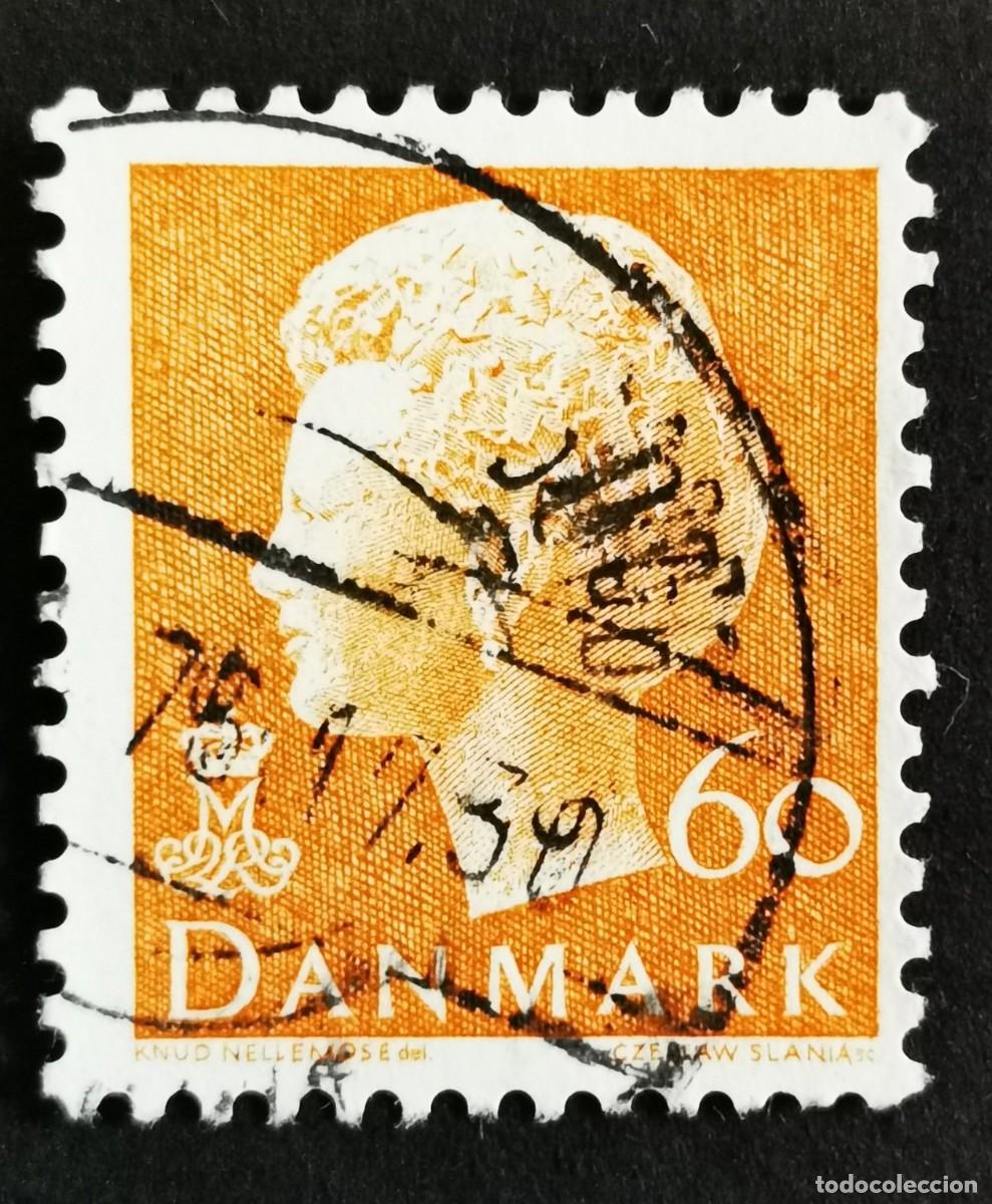 Sellos: Sello Dinamarca 1974, Reina Margarita II, 60 &oslash;re. Michel: DK 569y