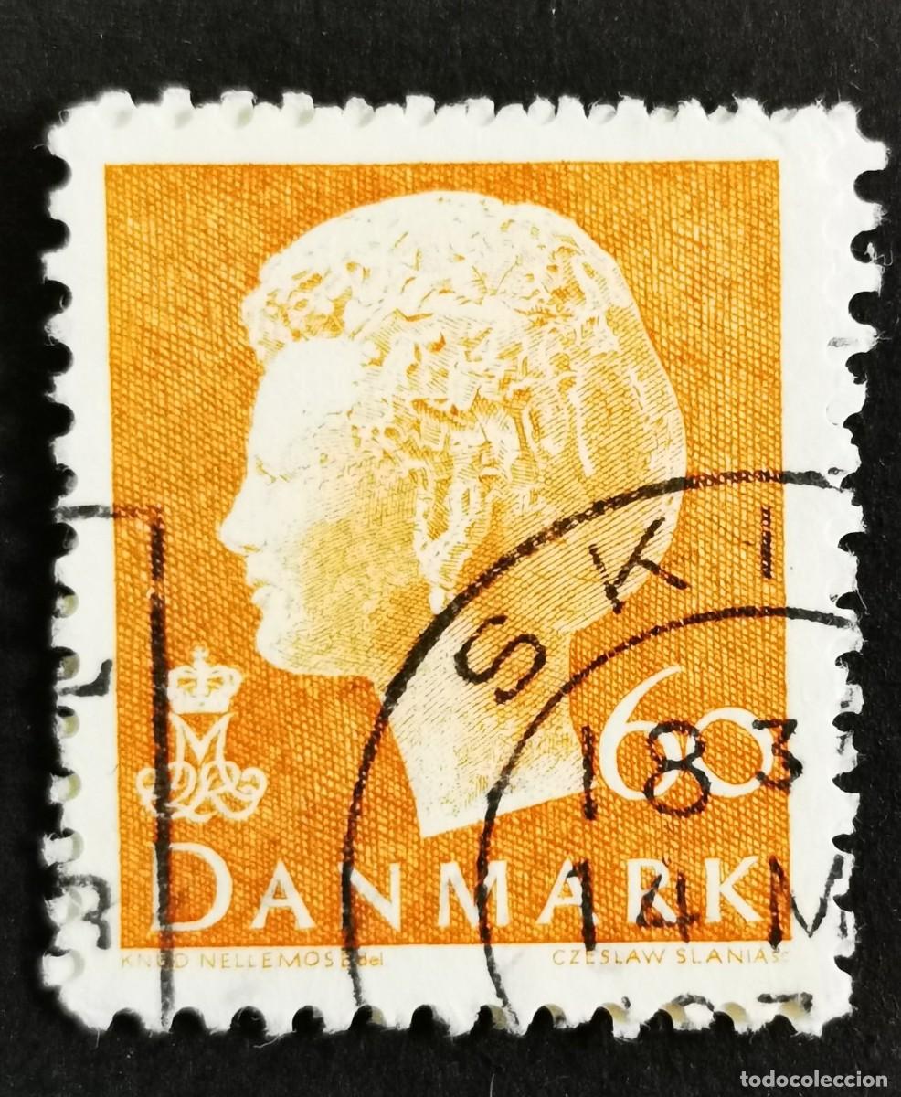 Sellos: Sello Dinamarca 1974, Reina Margarita II, 60 &oslash;re. Michel: DK 569y