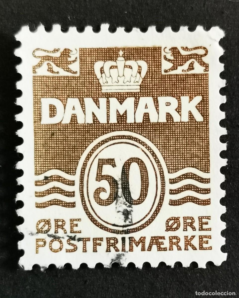 Sellos: Sello Dinamarca 1974, 50ore Figura 'onda' tipo, 50 &oslash;re. Michel: DK 572