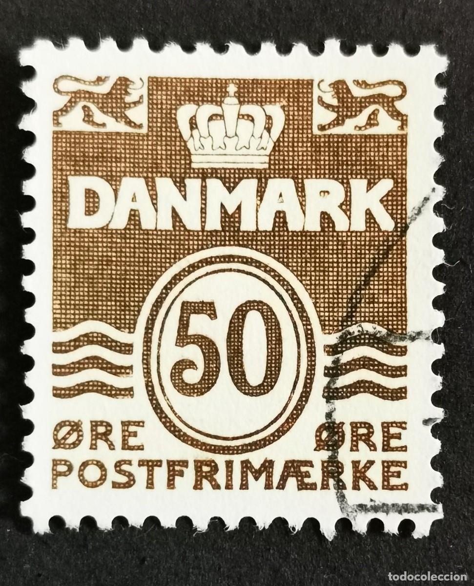 Sellos: Sello Dinamarca 1974, 50ore Figura 'onda' tipo, 50 &oslash;re. Michel: DK 572
