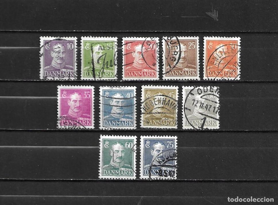 Sellos: Dinamarca, 1943-46, Cristian X, serie completa, yvert 282-190A, usados