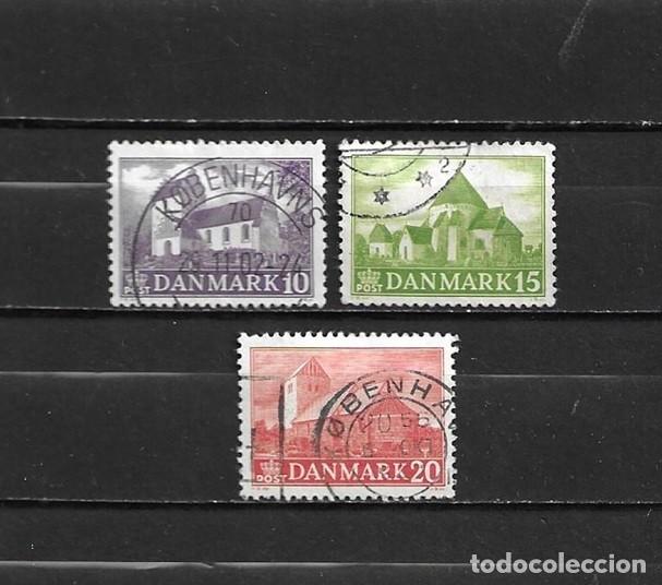 Sellos: Dinamarca, 1944, Iglesias, serie completa, yvert 294-296, usados