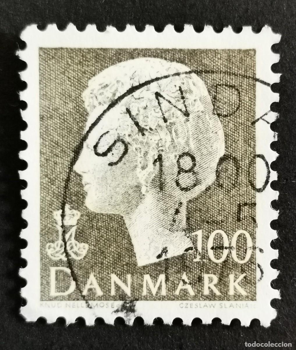 Sellos: Sello Dinamarca 1975, Reina Margarita II, 100 &oslash;re. Michel: DK 584