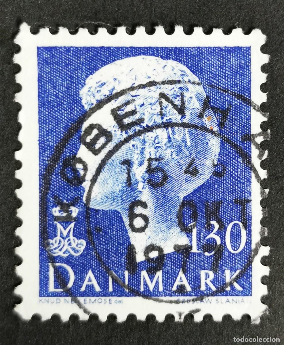 Sellos: Sello Dinamarca 1975, Reina Margarita II, 130 &oslash;re. Michel: DK 585