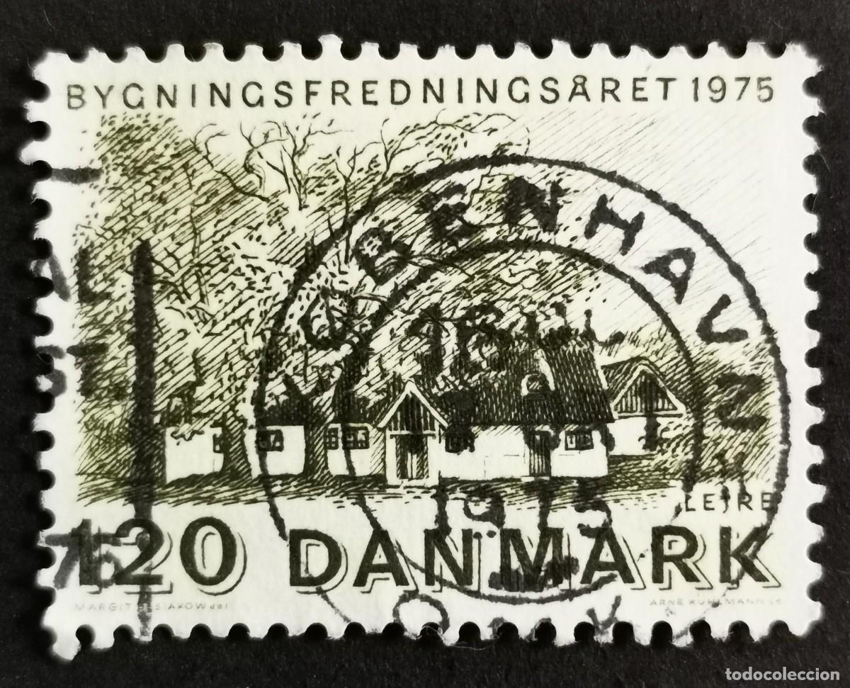 Sellos: Sello Dinamarca 1975, Casa de campo, Lejre, 120 &oslash;re. Michel: DK 593