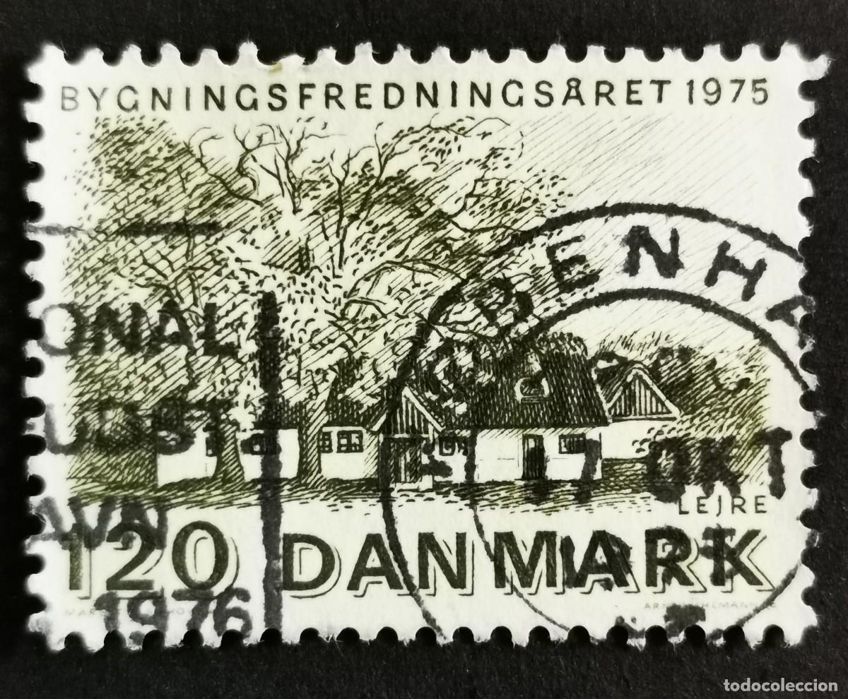Sellos: Sello Dinamarca 1975, Casa de campo, Lejre, 120 &oslash;re. Michel: DK 593