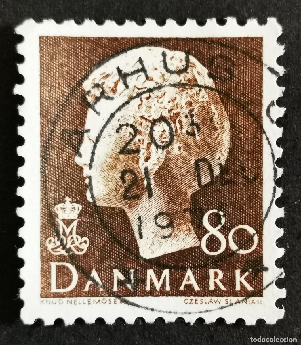 Stamps: Sello Dinamarca 1976, Reina Margarita II, 80 &oslash;re. Michel: DK 622y
