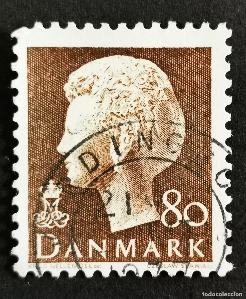 Stamps: Sello Dinamarca 1976, Reina Margarita II, 80 &oslash;re. Michel: DK 622y