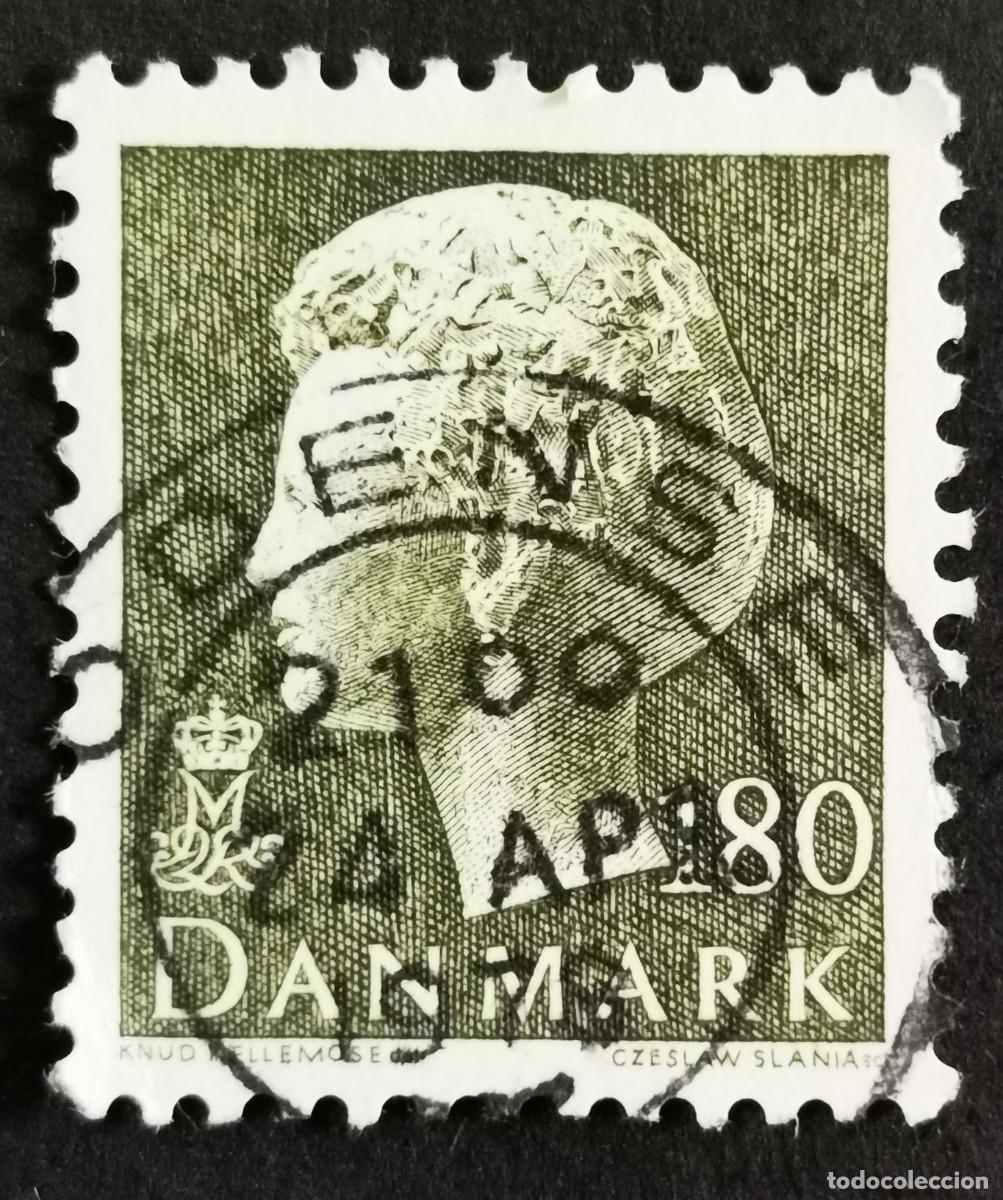 Sellos: Sello Dinamarca 1976, Reina Margarita II, 90 &oslash;re. Michel: DK 623y
