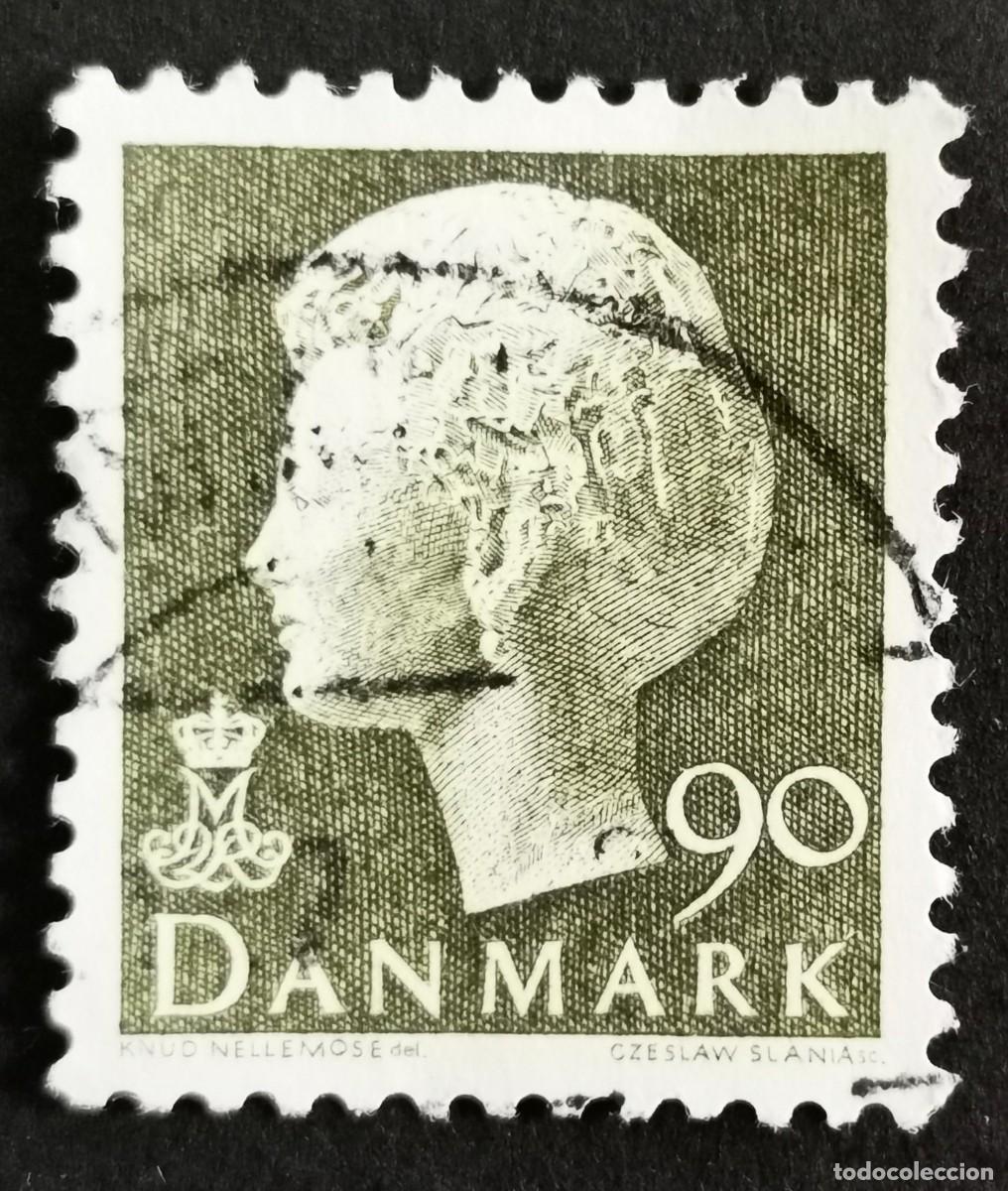 Sellos: Sello Dinamarca 1976, Reina Margarita II, 90 &oslash;re. Michel: DK 623y