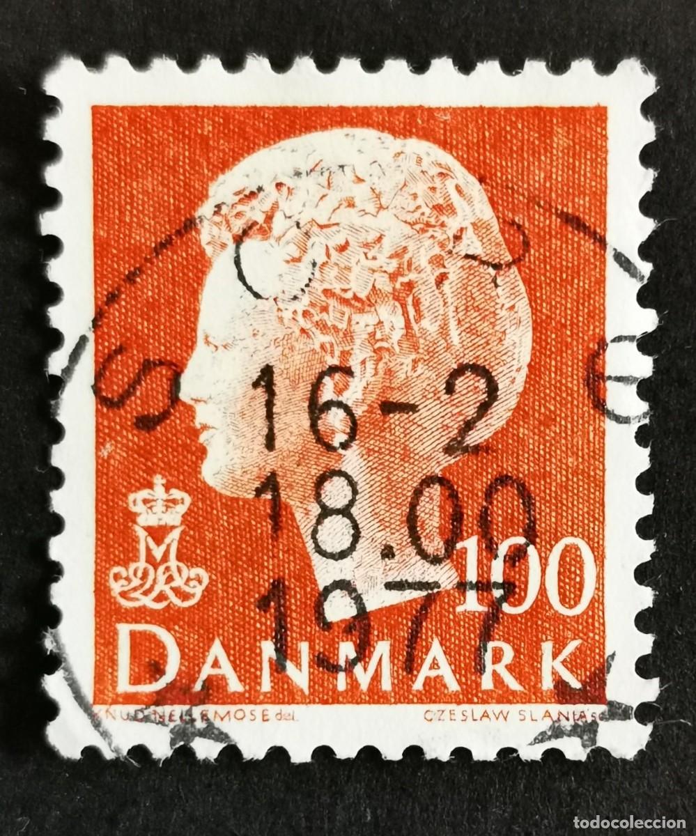 Sellos: Sello Dinamarca 1976, Reina Margarita II, 100 &oslash;re. Michel: DK 624x
