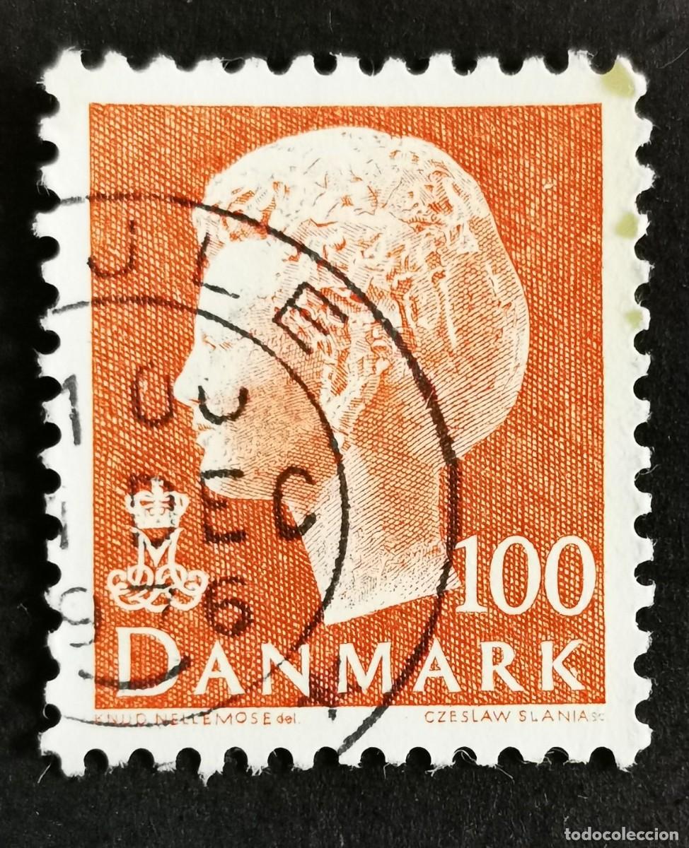 Sellos: Sello Dinamarca 1976, Reina Margarita II, 100 &oslash;re. Michel: DK 624x