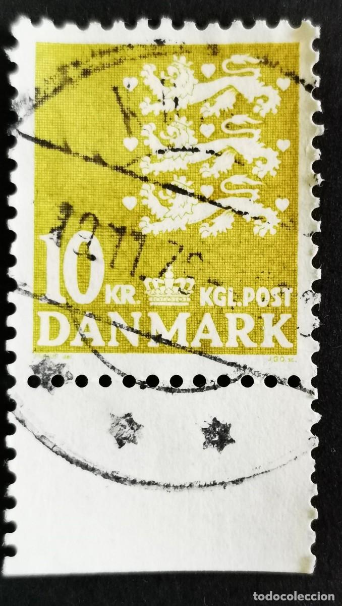 Sellos: Sello Dinamarca 1976, Escudo de armas, 10 dkr. Michel: DK 626