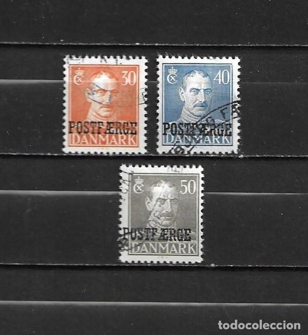 Sellos: Dinamarca, 1945, Sobrecarga Postfaerge, completa, usados, yvert 301-303