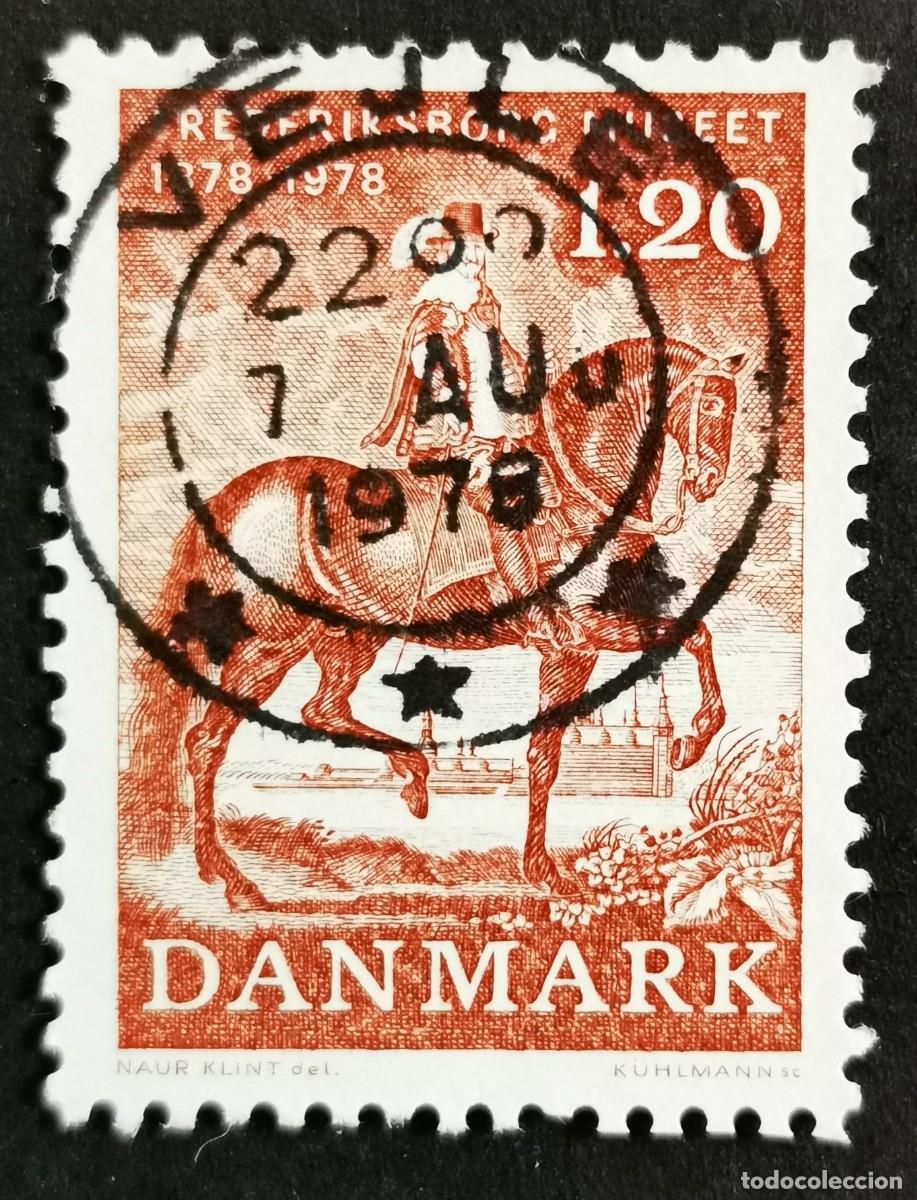 Sellos: Sello Dinamarca 1978,Christian IV a caballo, 1,20 dkr.. Michel: DK 660