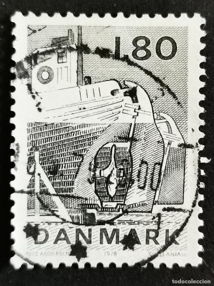 Sellos: Sello Dinamarca 1978, Barcos de pesca en la rampa, 1,80 dkr. Michel: DK 670