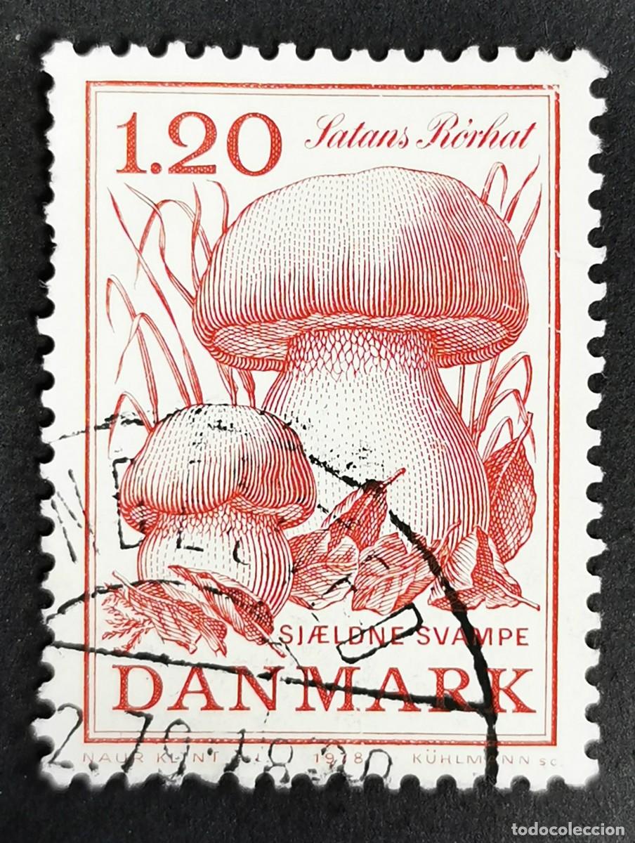 Sellos: Sello Dinamarca 1978, Bolete del diablo/hongo de Satan&aacute;s (Boletus satanas), 1,20 dkr. Michel: DK 674
