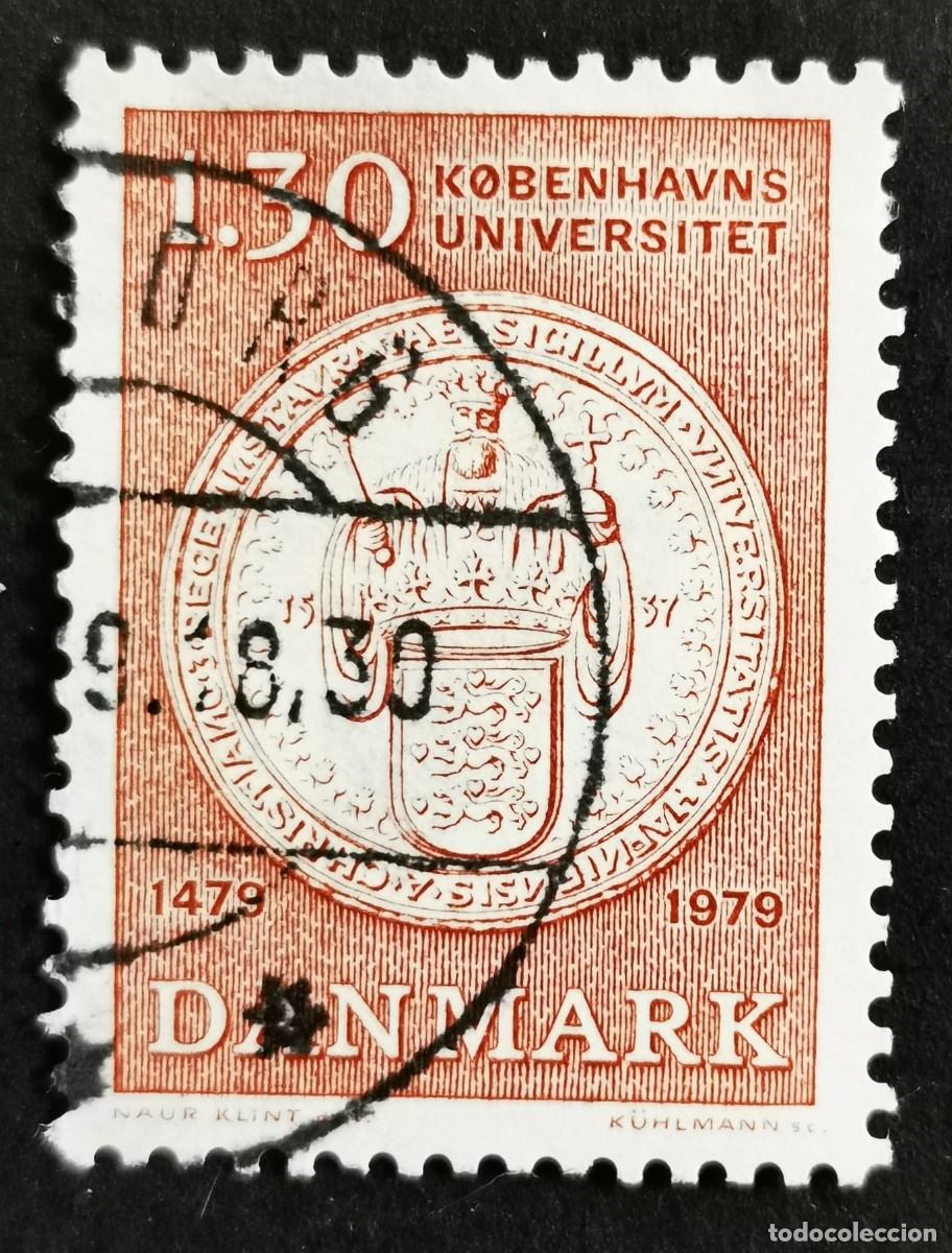 Sellos: Sello Dinamarca 1979, Sello de la universidad, 1,30 dkr. Michel: DK 677