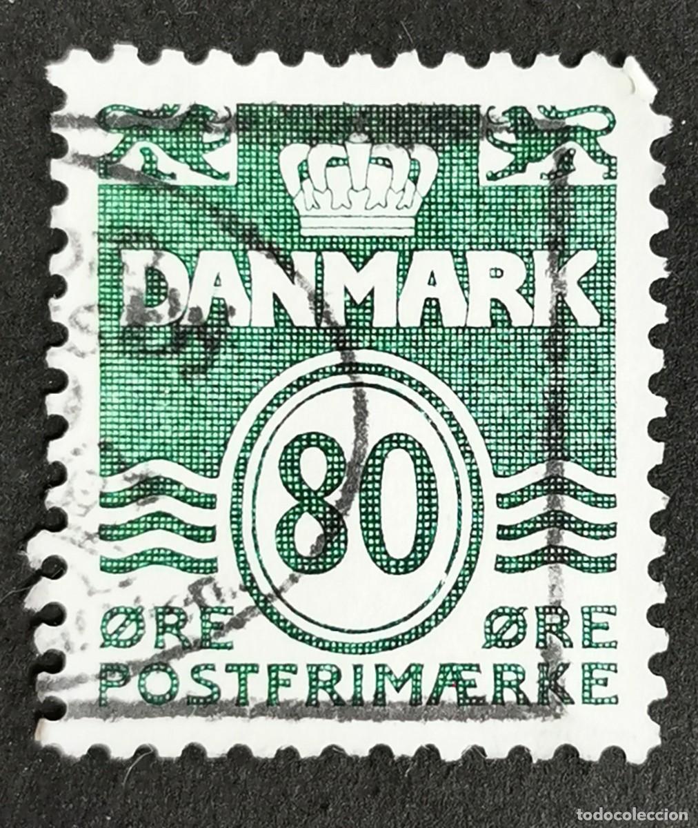 Sellos: Sello Dinamarca 1979, Figura tipo 'onda', 80 &oslash;re. Michel: DK 679