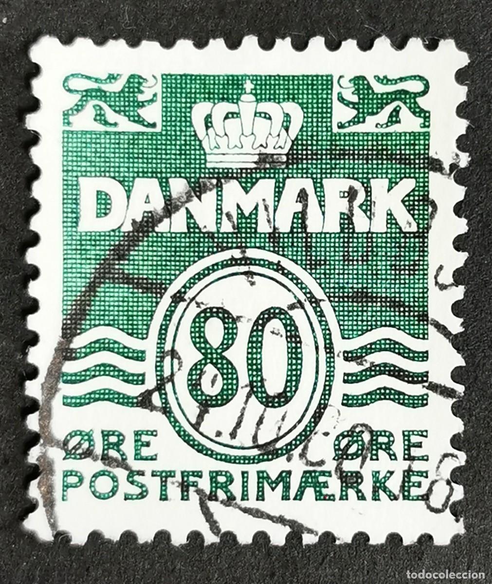 Sellos: Sello Dinamarca 1979, Figura tipo 'onda', 80 &oslash;re. Michel: DK 679