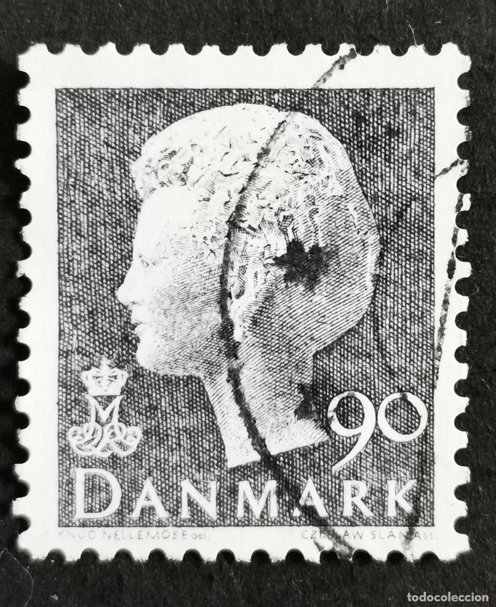 Sellos: Sello Dinamarca 1979, Reina Margarita II, 90 &oslash;re. Michel: DK 680