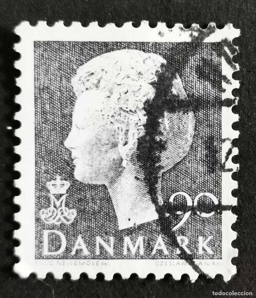 Sellos: Sello Dinamarca 1979, Reina Margarita II, 90 &oslash;re. Michel: DK 680