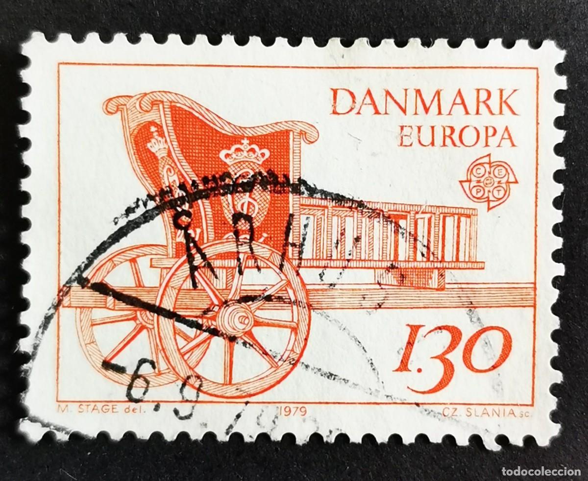 Sellos: Sello Dinamarca 1979, Correo de cartas Cariole, 1,30 dkr. Michel: DK 686