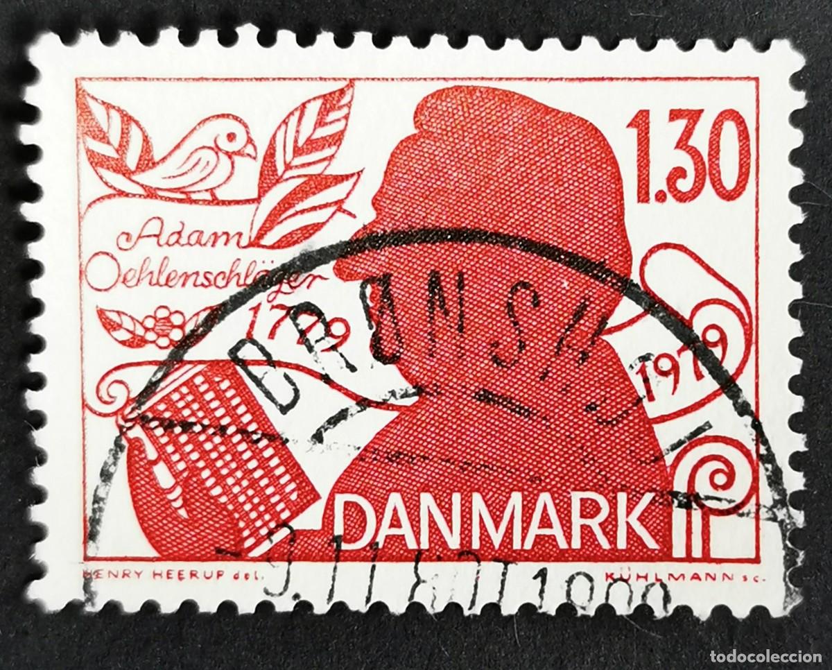 Sellos: Sello Dinamarca 1979, Adam Oehlenschl&auml;ger, 1,30 dkr. Michel: DK 694