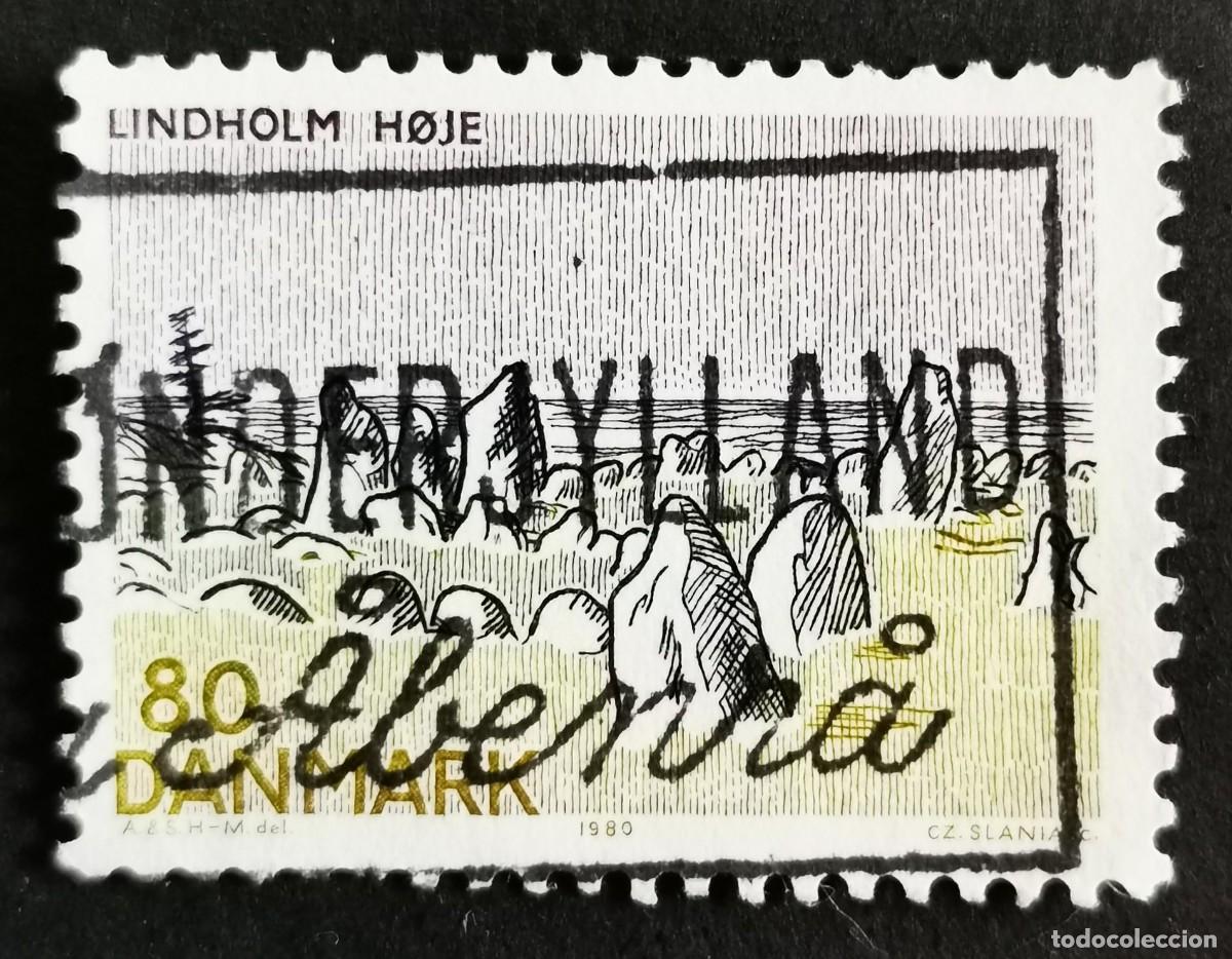 Sellos: Sello Dinamarca 1980, Lindholme hoy, 80 &oslash;re . Michel: DK 704