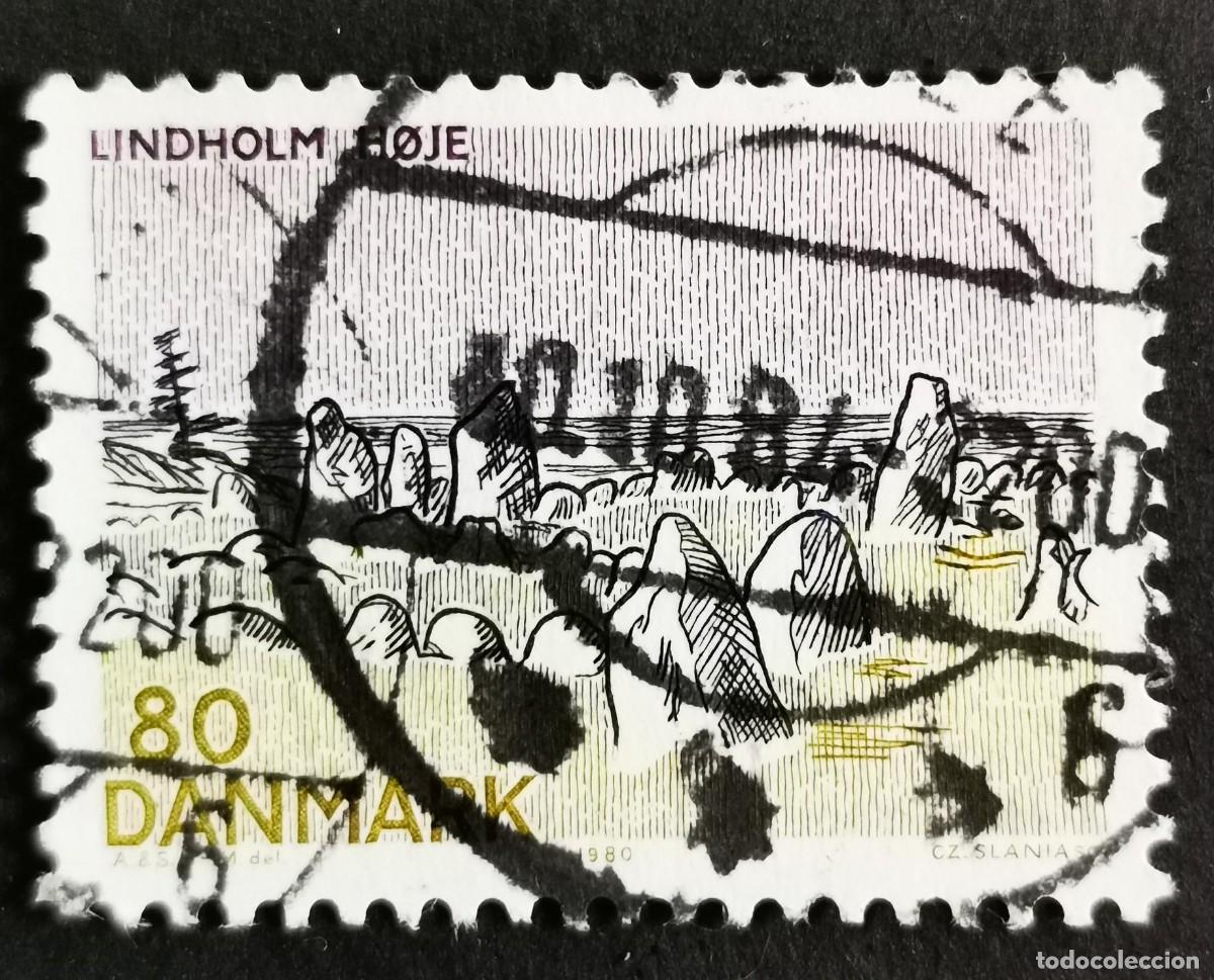 Sellos: Sello Dinamarca 1980, Lindholme hoy, 80 &oslash;re . Michel: DK 704