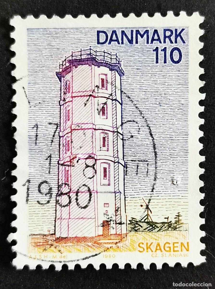 Sellos: Sello Dinamarca 1980, Faro de Skagen, 110 &oslash;re . Michel: DK 705