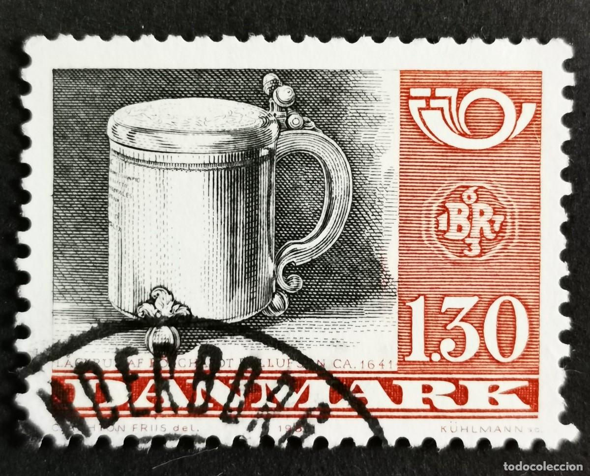 Sellos: Sello Dinamarca 1980, Artesan&iacute;a NORDEN, Jarra de plata, c. 1641, 1,30 dkr. Michel: DK 708