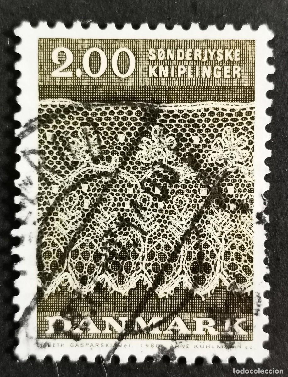 Sellos: Sello Dinamarca 1980, Patr&oacute;n de encaje bajo, 2,00 dkr. Michel: DK 717
