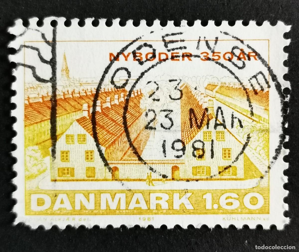 Sellos: Sello Dinamarca 1981, Nyboder, casas adosadas del siglo XVIII, 1,60 dkr.. Michel: DK 729