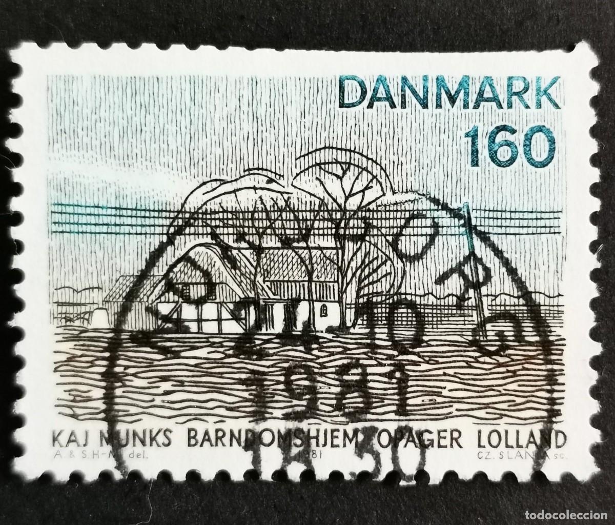 Sellos: Sello Dinamarca 1981, Hogar de la infancia de Kaj Munk, Opager, 160 &oslash;re. Michel: DK 735