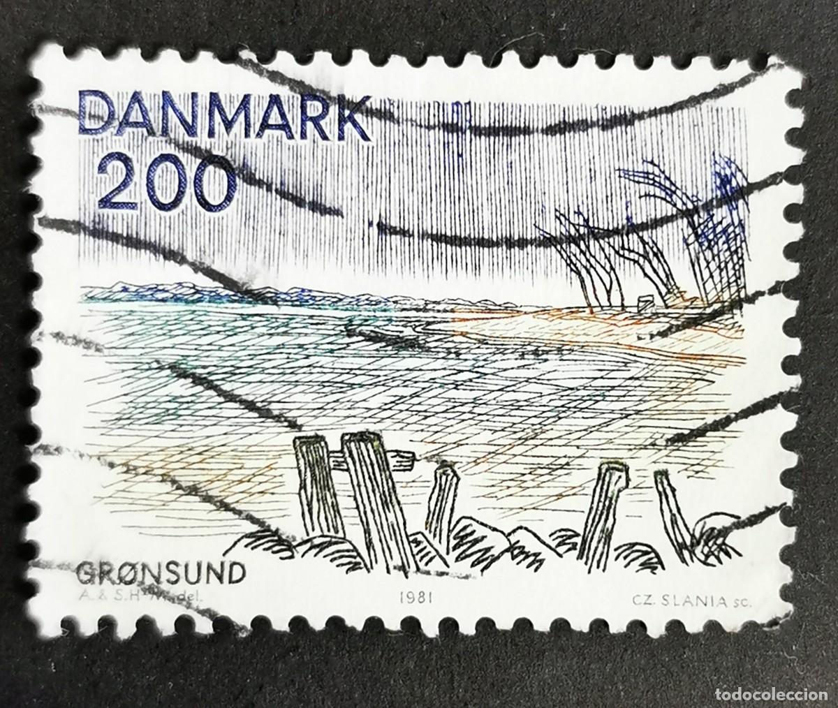 Sellos: Sello Dinamarca 1981, Grond&uacute;n, 200 &oslash;re. Michel: DK 736